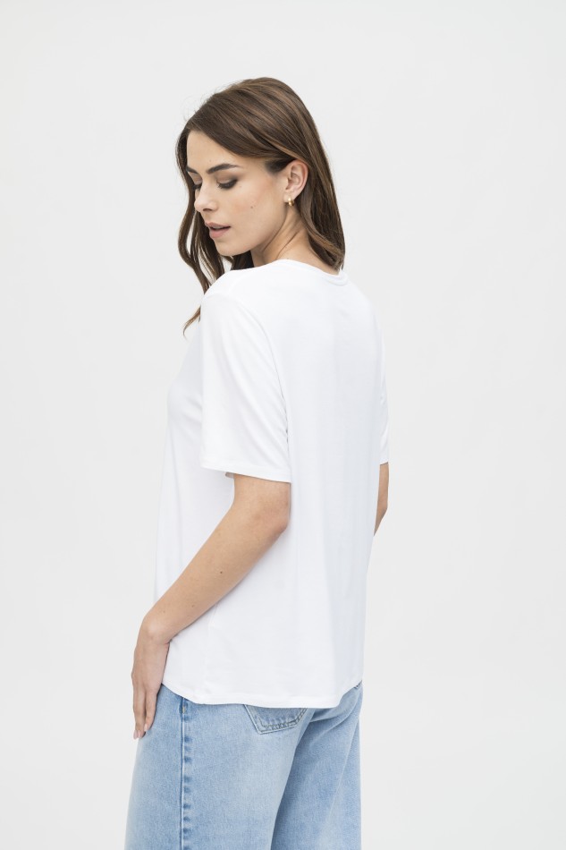 Majestic Filatures | T-shirt over in viscosa 2