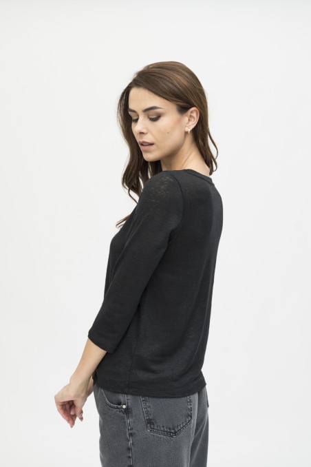 Majestic Filatures | T-Shirt scollo a barchetta regular