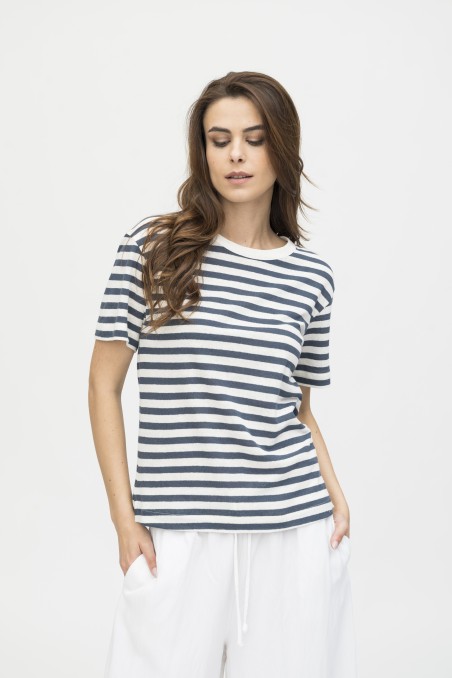 Majestic Filatures | T-shirt rigata a manica corta