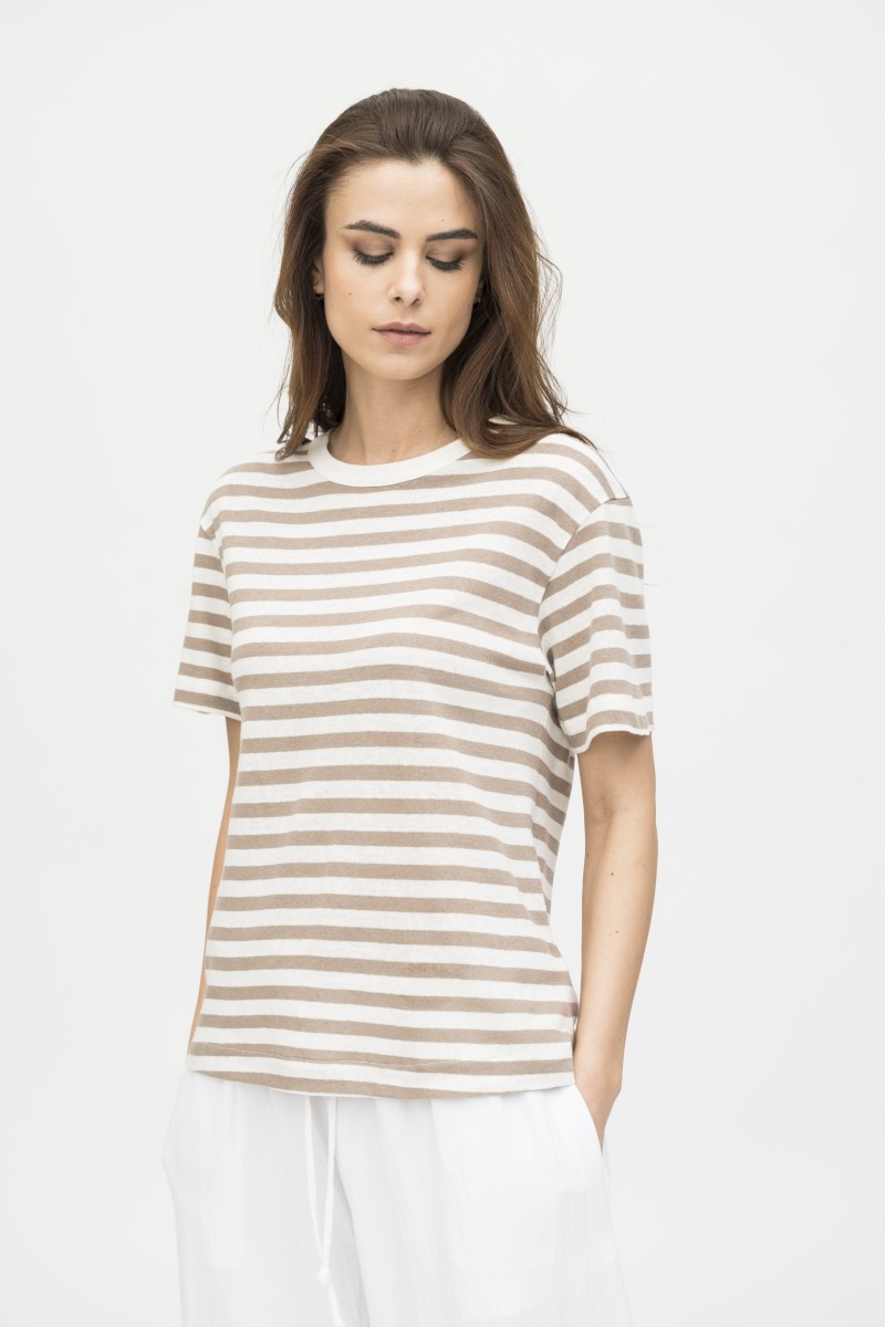 Majestic Filatures | T-shirt rigata a manica corta