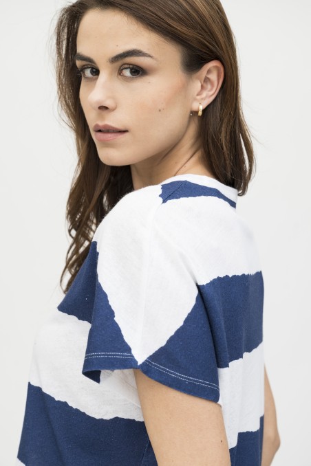 Majestic Filatures | T-shirt manica corta girocollo a righe