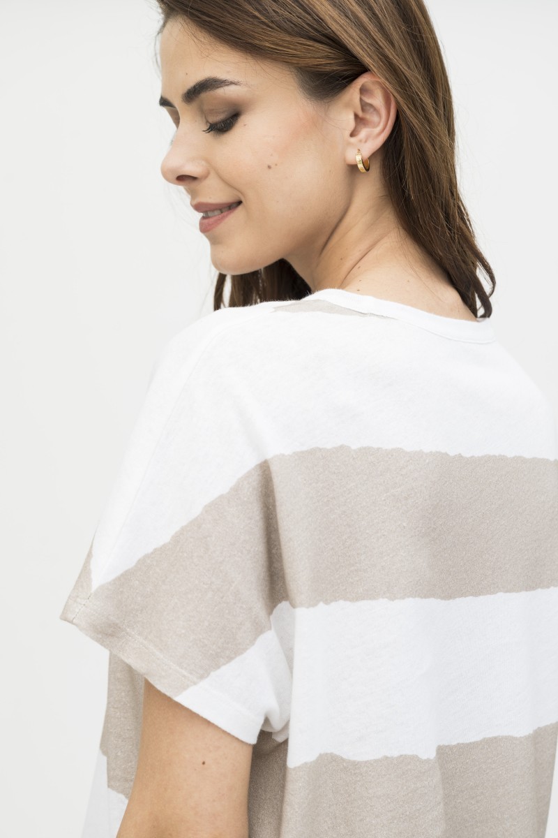 Majestic Filatures | T-shirt manica corta girocollo a righe