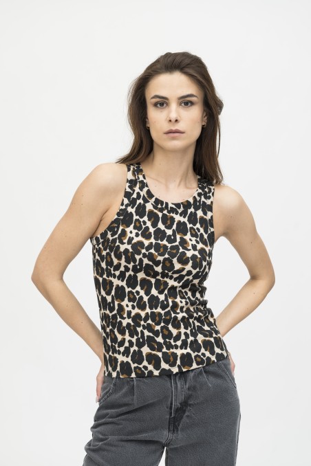 Majestic Filatures | Canotta in fantasia animalier