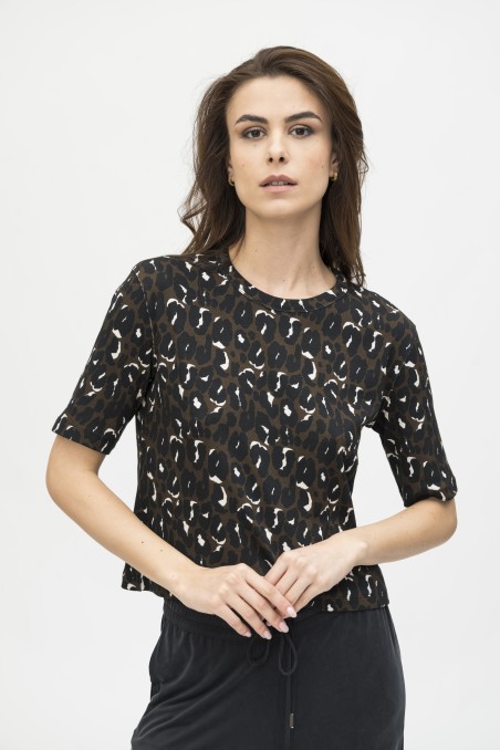 Majestic Filatures | T-shirt in fantasia animalier