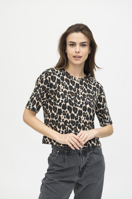 Majestic Filatures | T-shirt in fantasia animalier