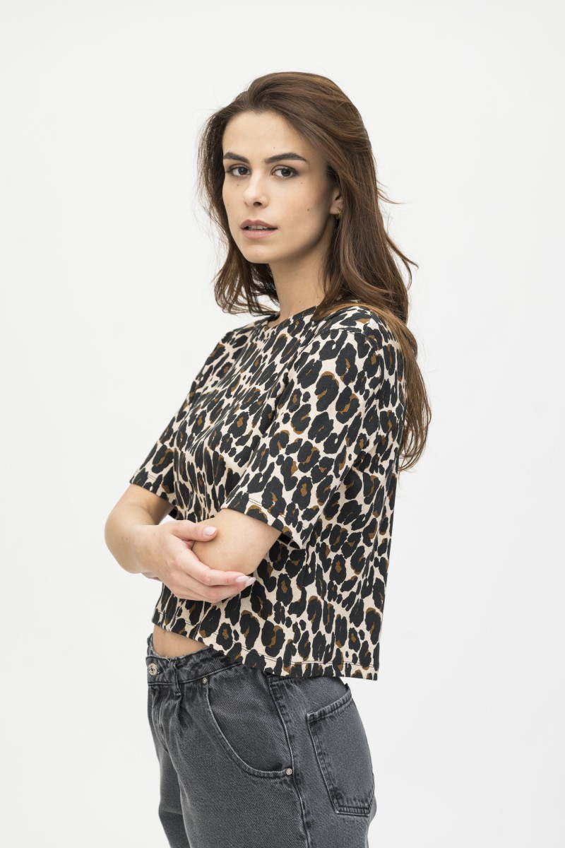 Majestic Filatures | T-shirt in fantasia animalier