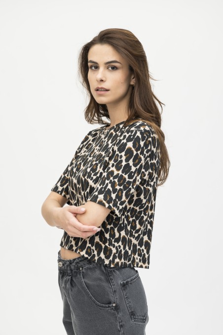 Majestic Filatures | T-shirt in fantasia animalier