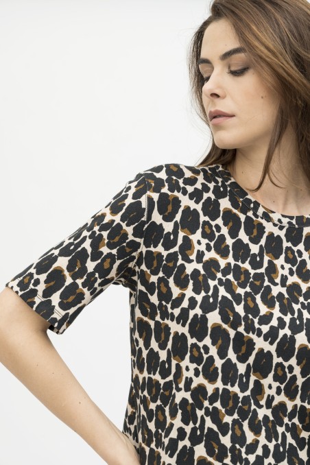 Majestic Filatures | T-shirt in fantasia animalier