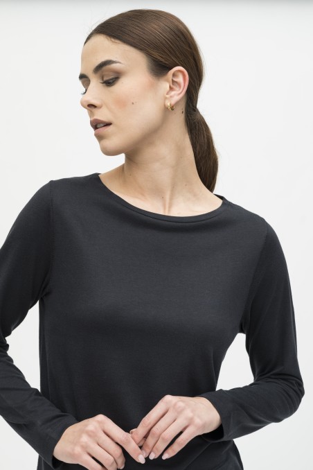 Majestic Filatures | T-shirt girocollo manica lunga lyocell