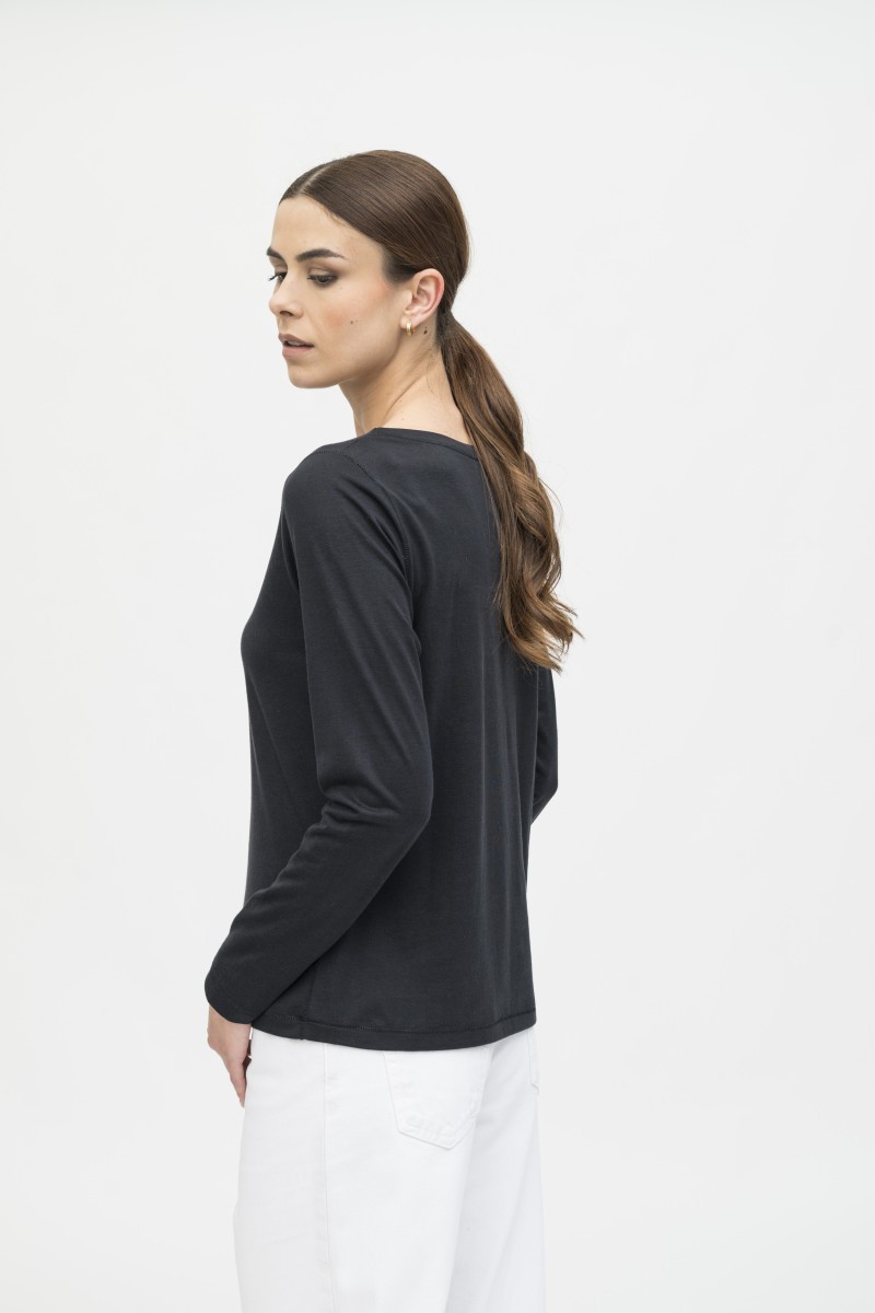 Majestic Filatures | T-shirt girocollo manica lunga lyocell