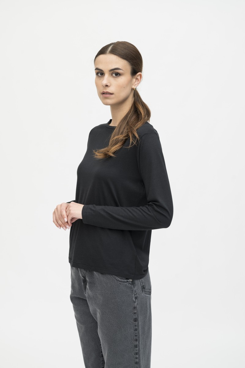 Majestic Filatures | T-shirt girocollo manica lunga lyocell