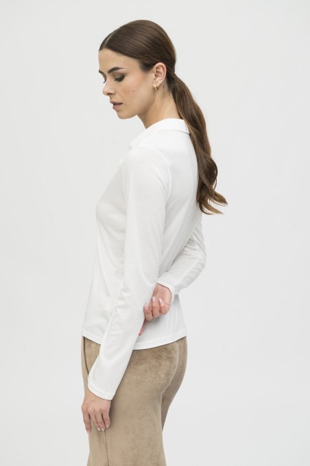 Majestic Filatures | Polo in Lyocell a maniche lunghe