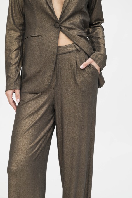 Majestic Filatures | Pantalone in lurex con fondo ampio