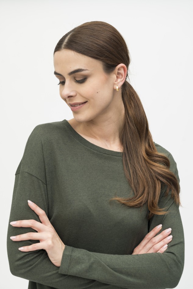 Majestic Filatures | T-shirt scollo a barca in cotone e cashmere