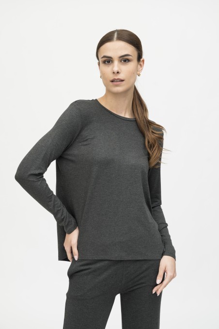 Majestic Filatures | T-shirt girocollo con pinces in viscosa
