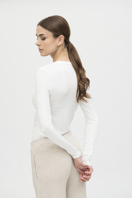 Majestic Filatures | T-shirt slim a maniche lunghe in viscosa