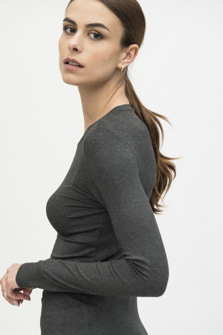 Majestic Filatures | T-shirt slim a maniche lunghe in viscosa