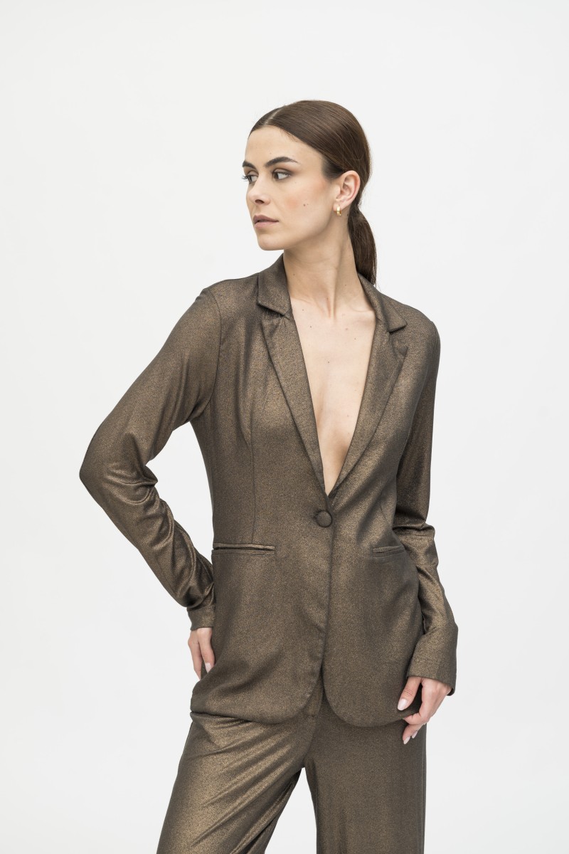 Majestic Filatures | Giacca in lurex con bottone singolo