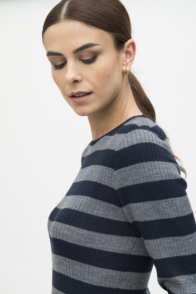 Majestic Filatures | Maglia girocollo a costine 2