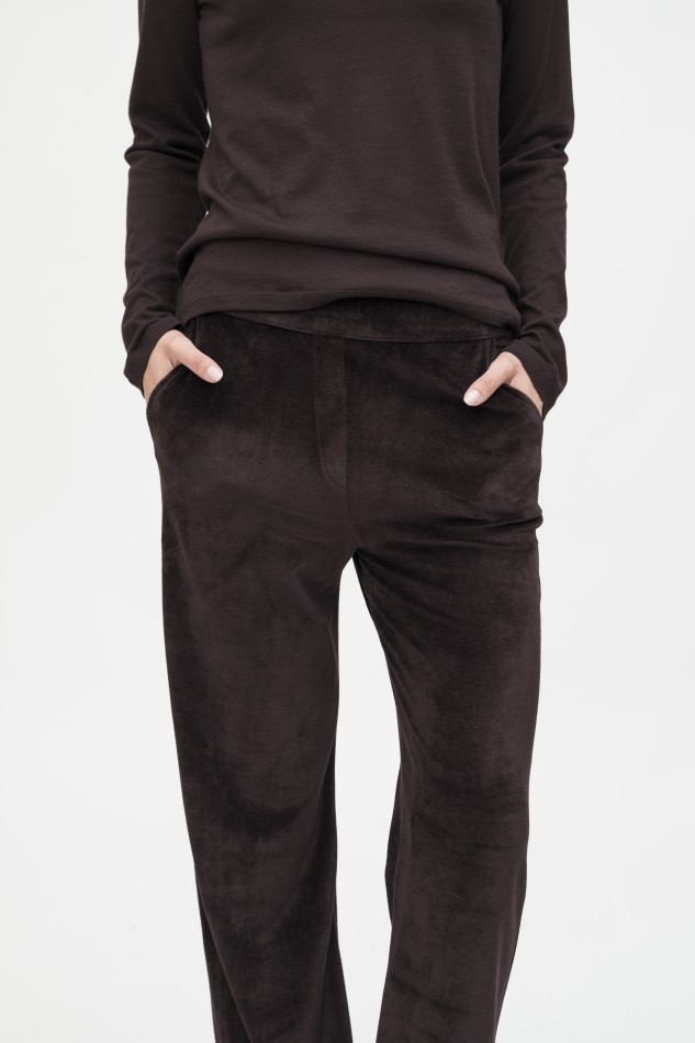 Majestic Filatures | Pantalone in velluto liscio 2