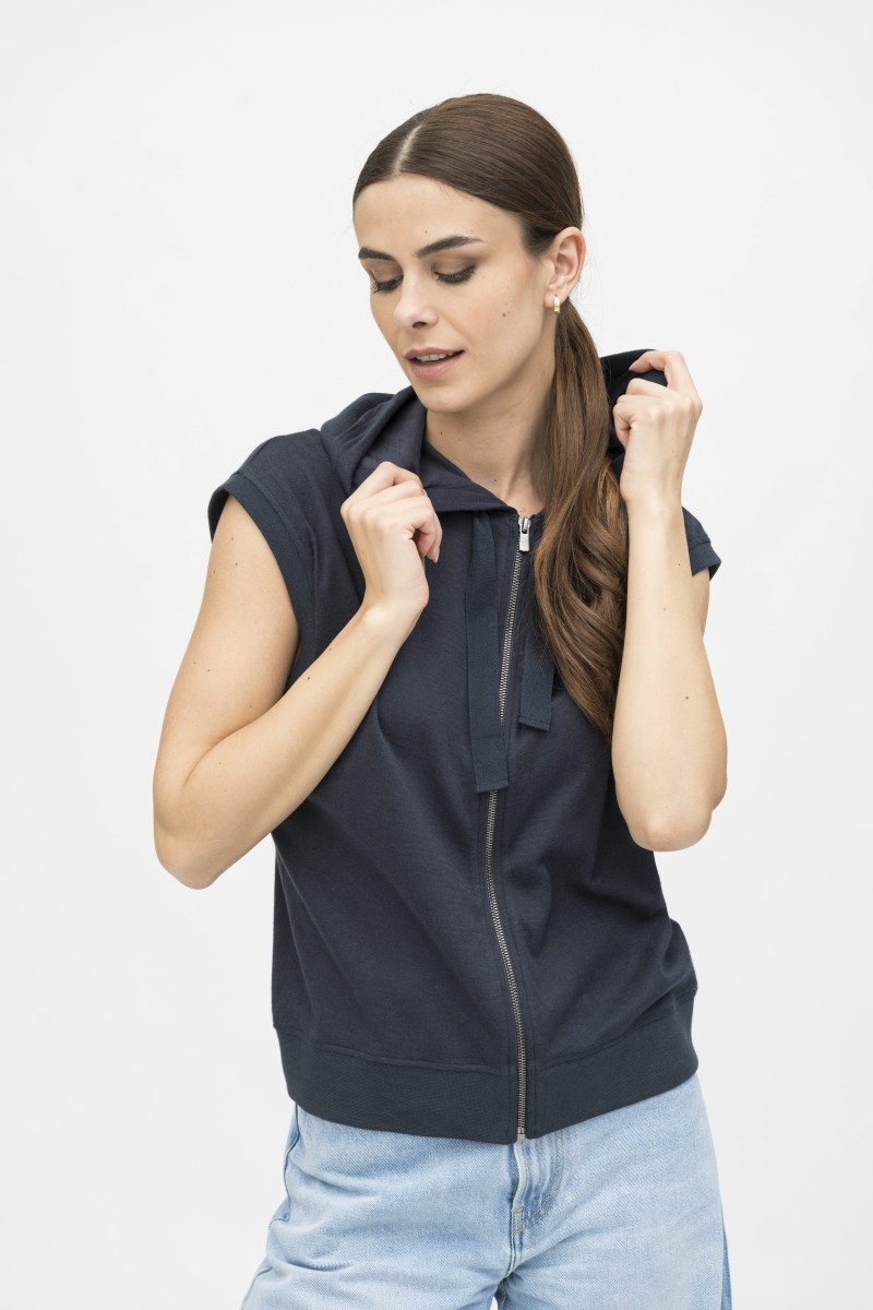 Majestic Filatures | Gilet in cotone e cashmere double