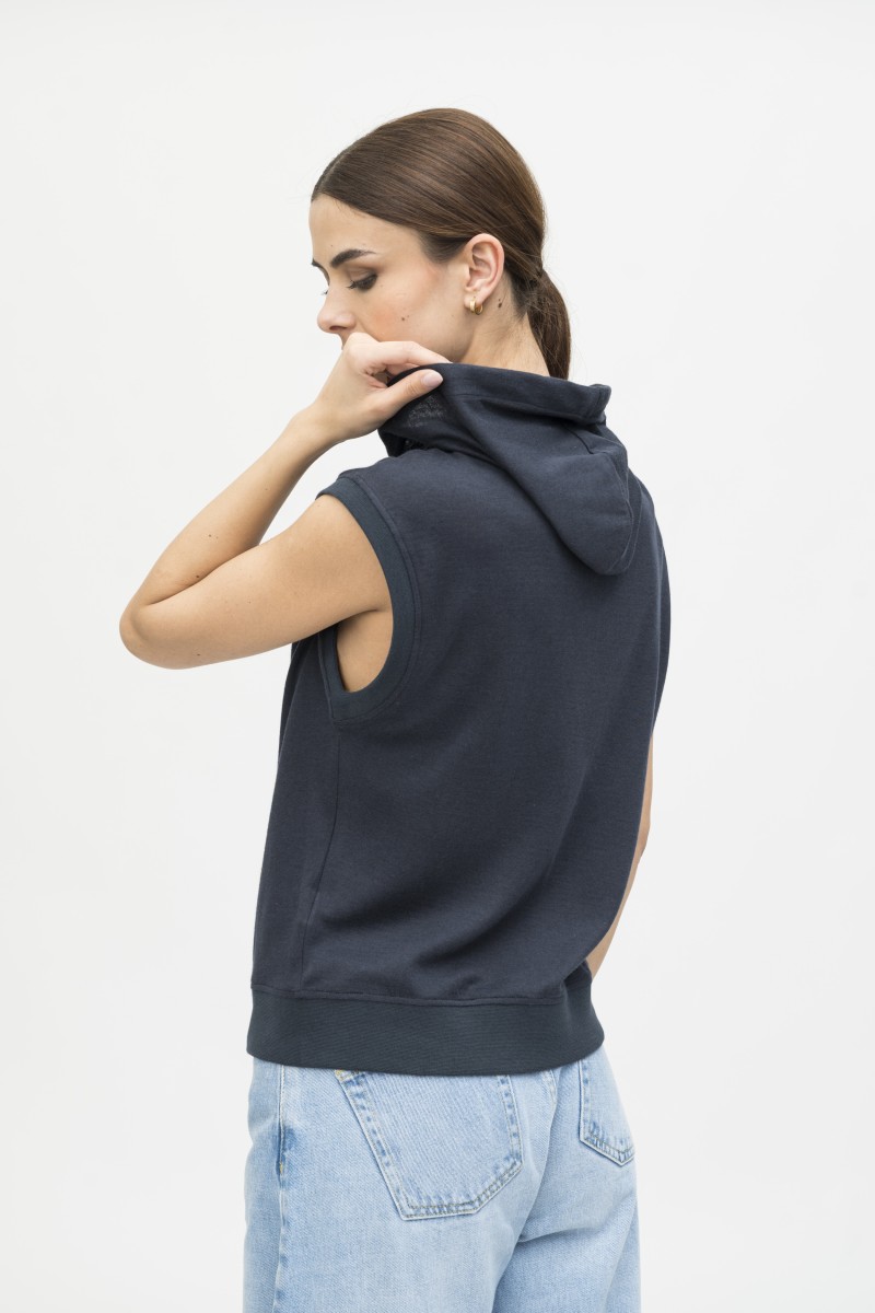 Majestic Filatures | Gilet in cotone e cashmere double