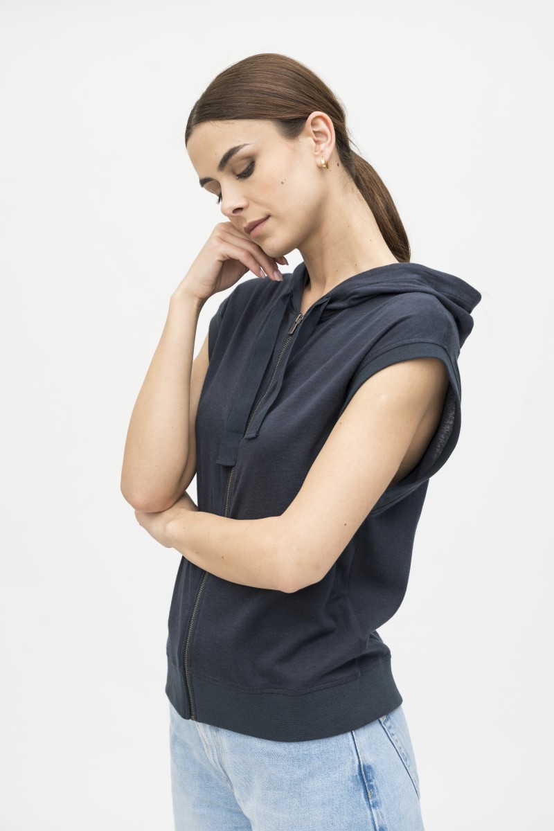 Majestic Filatures | Gilet in cotone e cashmere double