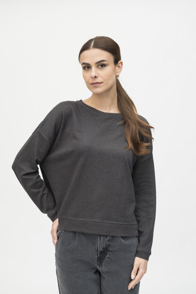 Majestic Filatures |Felpa girocollo in cotone e cashmere double 2