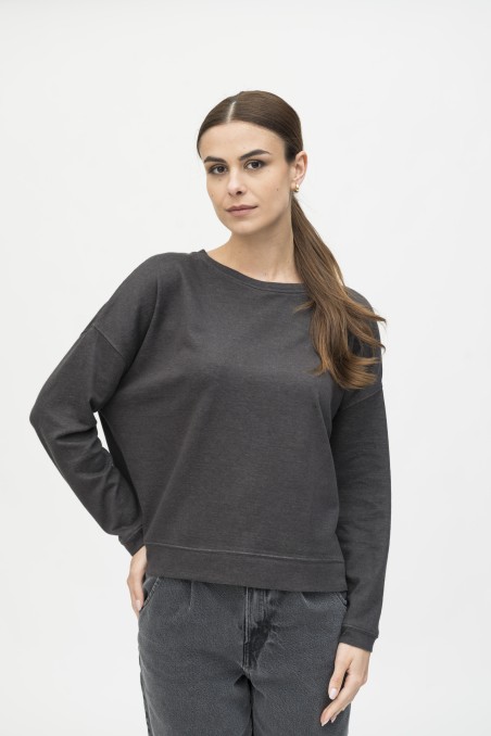 Majestic Filatures |Felpa girocollo in cotone e cashmere double