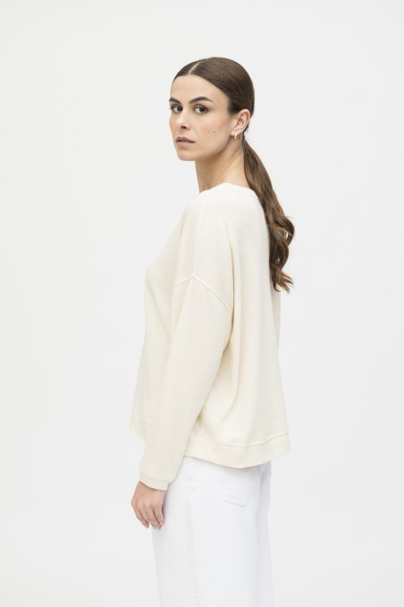 Majestic Filatures |Felpa girocollo in cotone e cashmere double