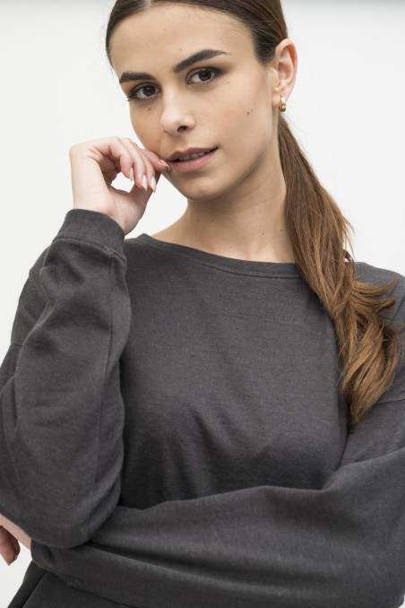 Majestic Filatures |Felpa girocollo in cotone e cashmere double