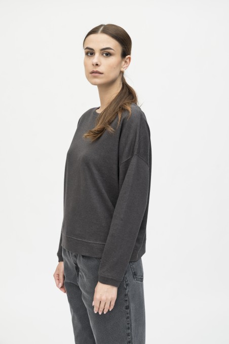 Majestic Filatures |Felpa girocollo in cotone e cashmere double
