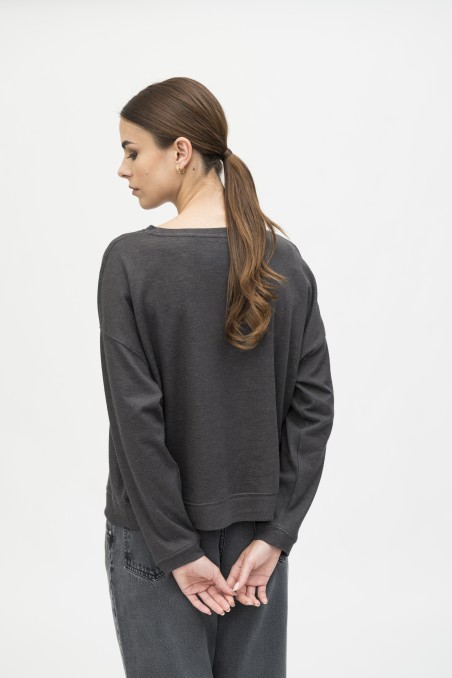 Majestic Filatures |Felpa girocollo in cotone e cashmere double