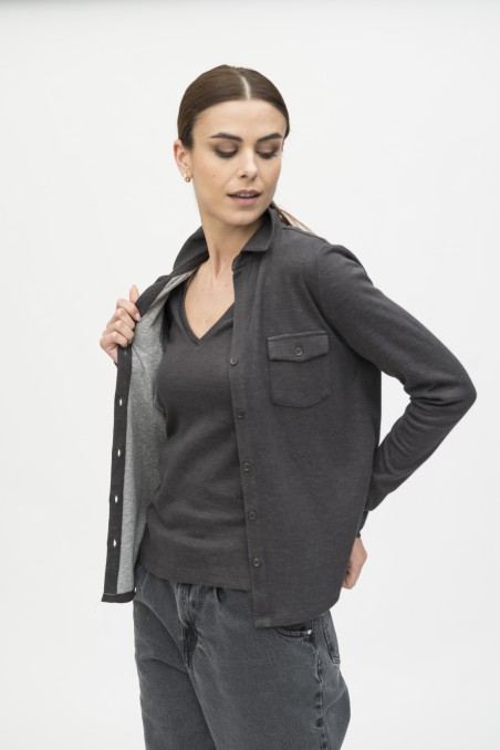 Majestic Filatures | Camicia in cotone e cashmere double
