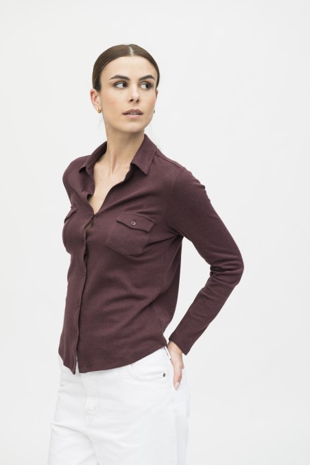 Majestic Filatures | Camicia in cotone e cashmere double