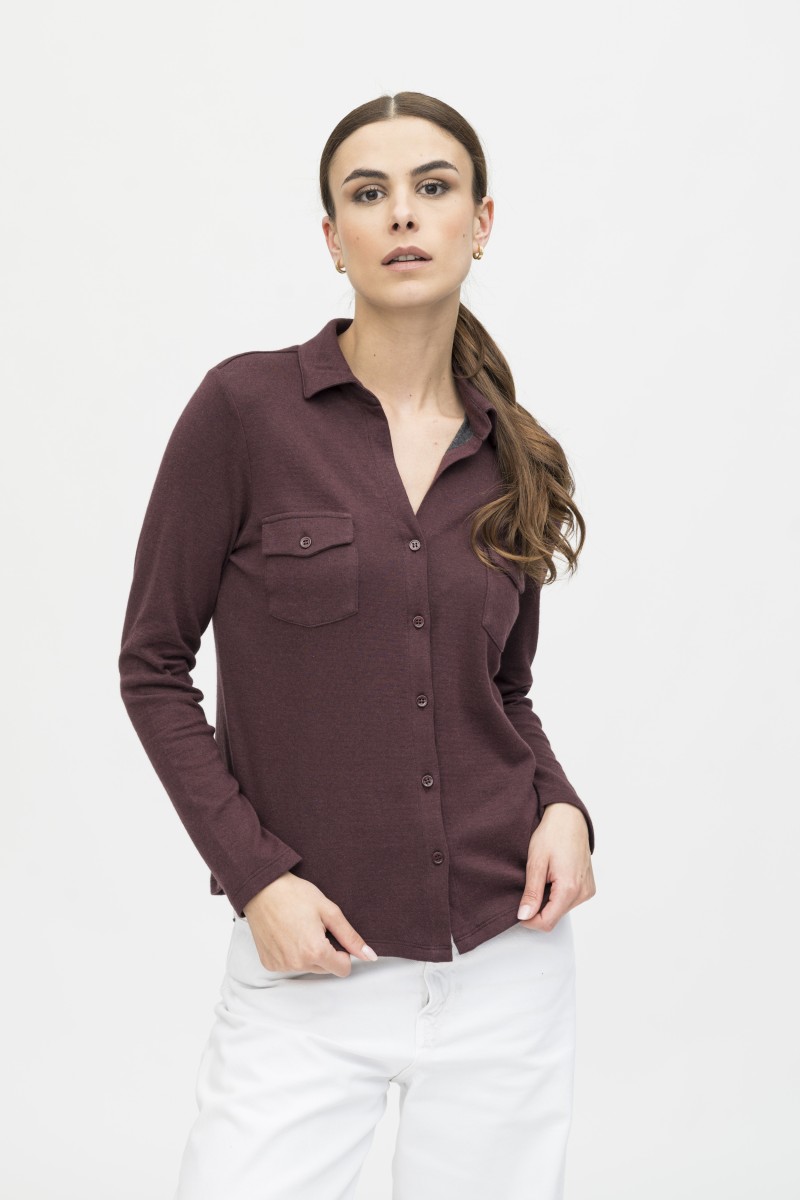 Majestic Filatures | Camicia in cotone e cashmere double