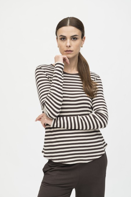 Majestic Filatures | T-shirt rigata in lyocell