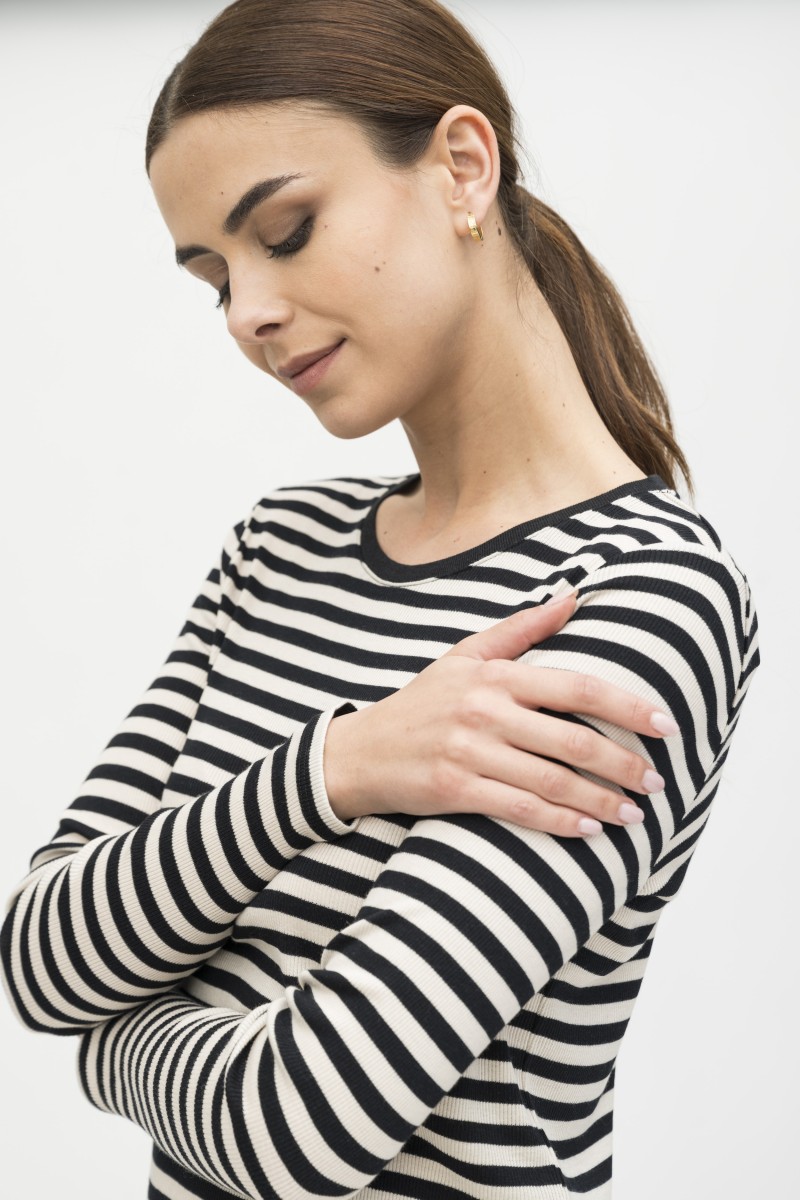 Majestic Filatures | T-shirt rigata in lyocell