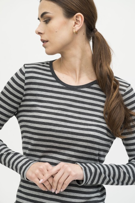 Majestic Filatures | T-shirt rigata in lyocell