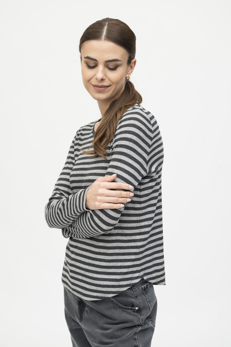 Majestic Filatures | T-shirt rigata in lyocell