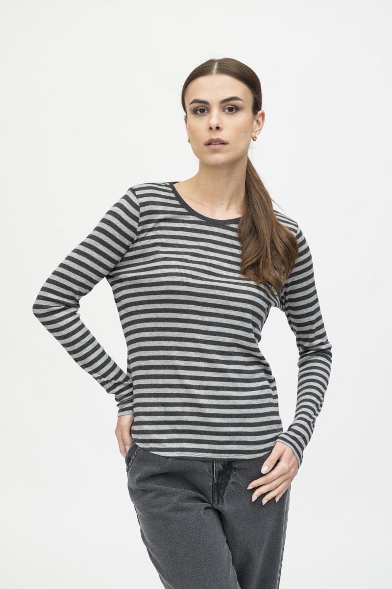 Majestic Filatures | T-shirt rigata in lyocell
