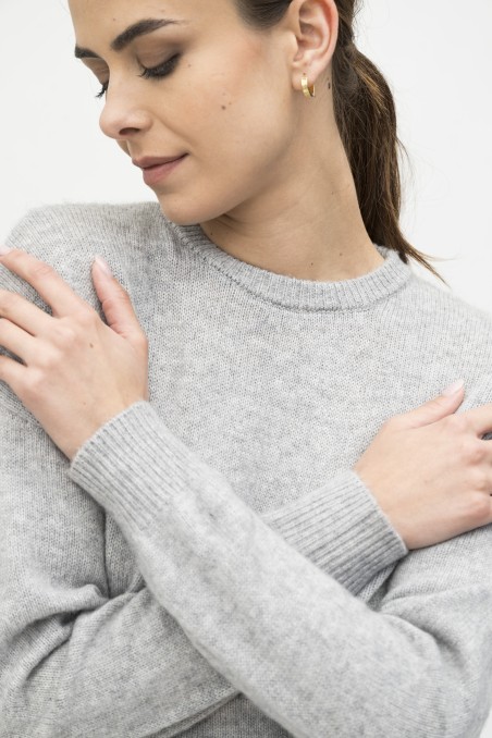 Majestic Filatures | Pullover girocollo in lana e cashmere
