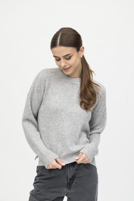 Majestic Filatures | Pullover girocollo in lana e cashmere