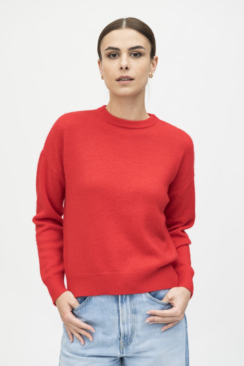 Majestic Filatures | Pullover girocollo in lana e cashmere