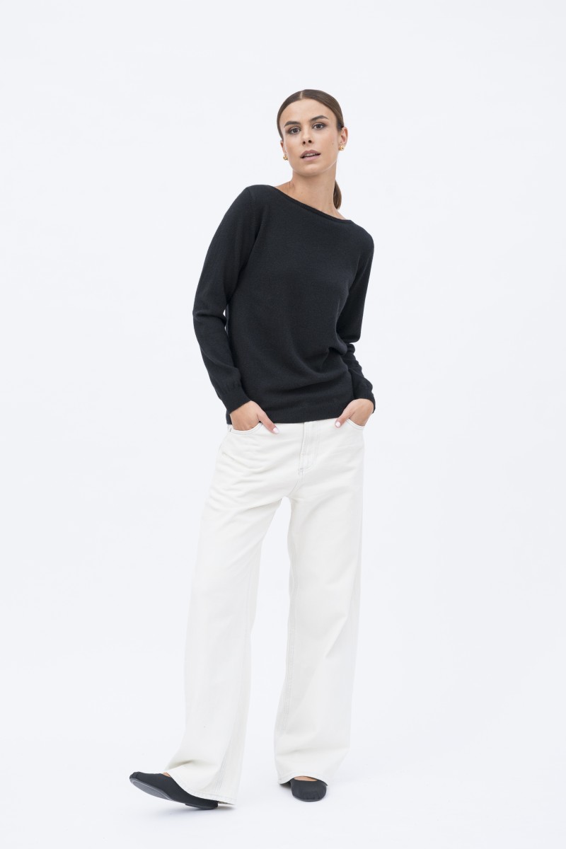 Majestic Filatures | Pullover scollo a barca in 100% cashmere