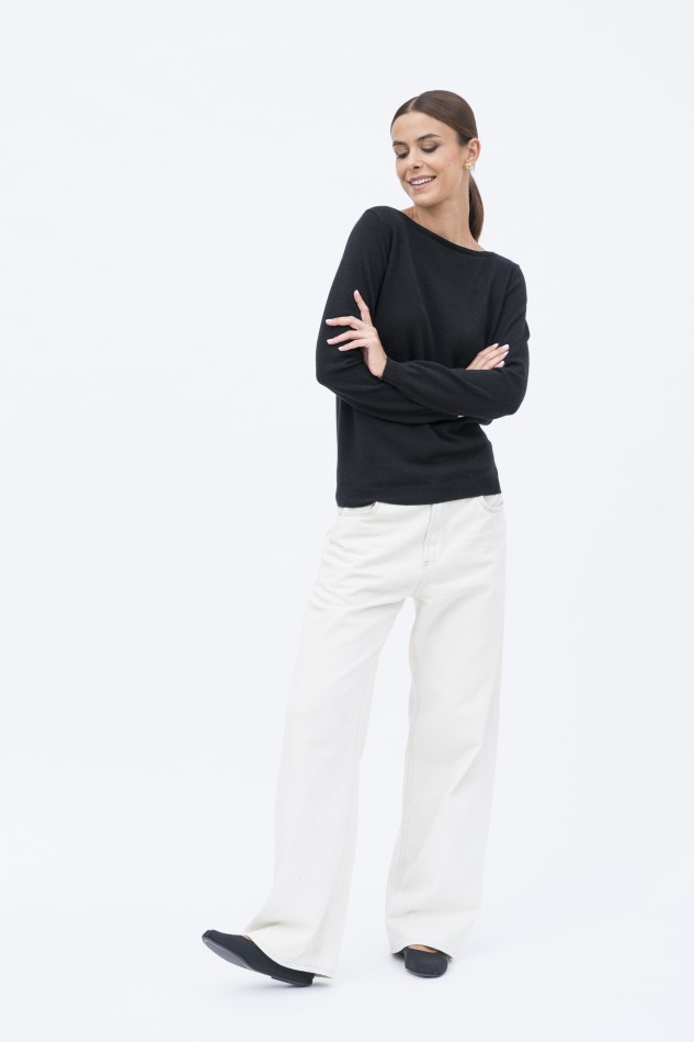 Majestic Filatures | Pullover scollo a barca in 100% cashmere 2