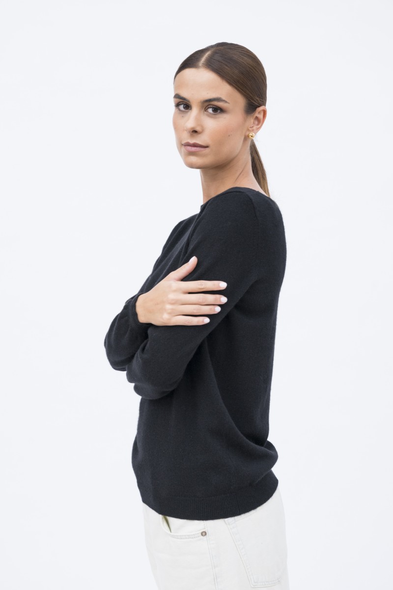 Majestic Filatures | Pullover scollo a barca in 100% cashmere