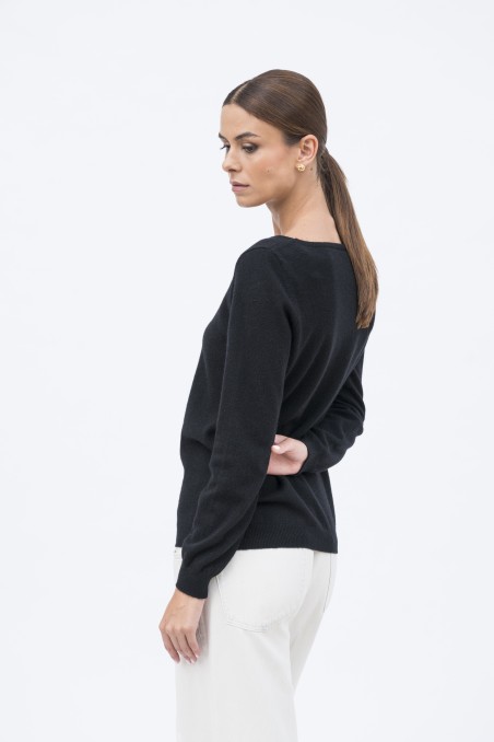 Majestic Filatures | Pullover scollo a barca in 100% cashmere