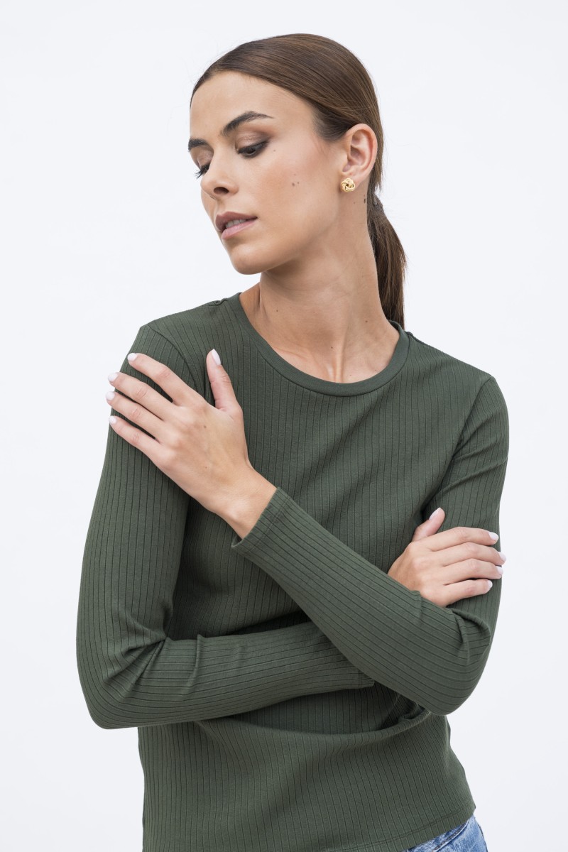 Majestic Filatures | T-shirt a costine slim in viscosa