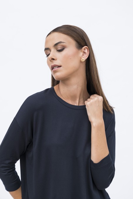 Majestic Filatures | T-shirt girocollo con spacchetti sui lati
